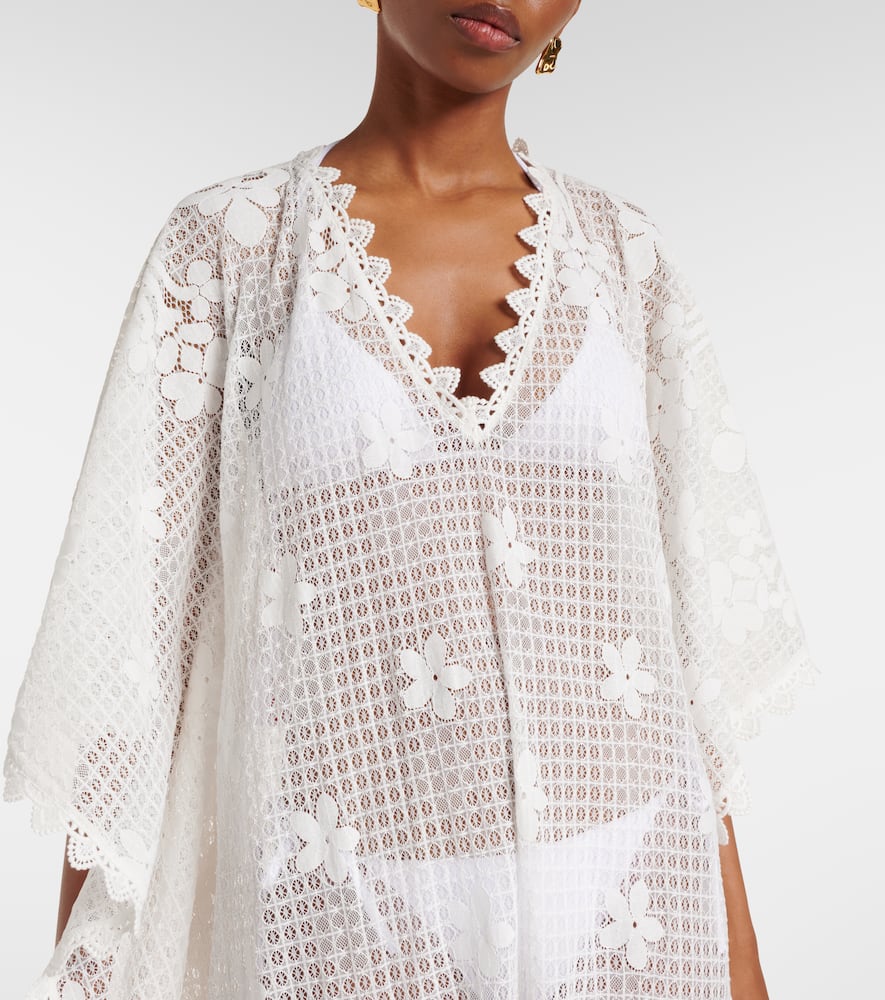 Josephine ruffled cotton-blend kaftan