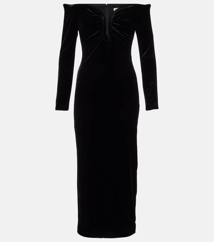 Off-shoulder midi dress