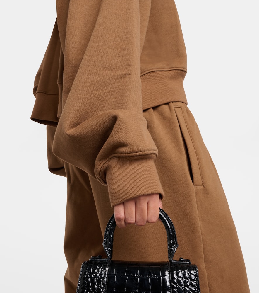 Oversized cotton jersey hoodie