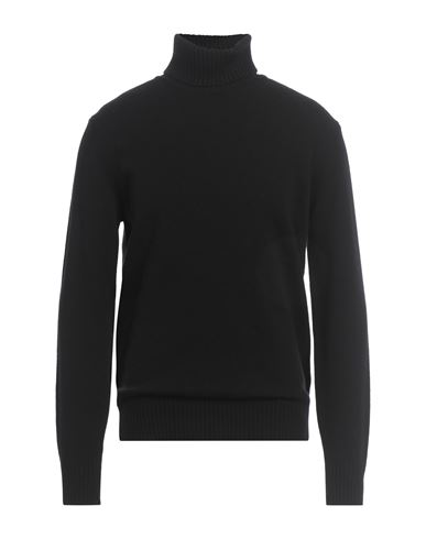 Roberto Collina Man Turtleneck Black Size 40 Wool, Cashmere