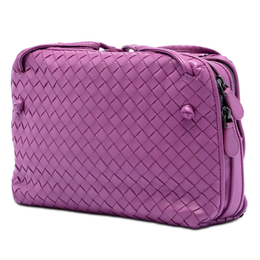Pre-owned Nappa Intrecciato Nodini Double Zip Crossbody B05700820R