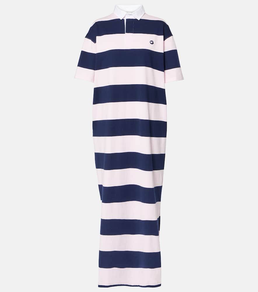 Striped cotton maxi dress
