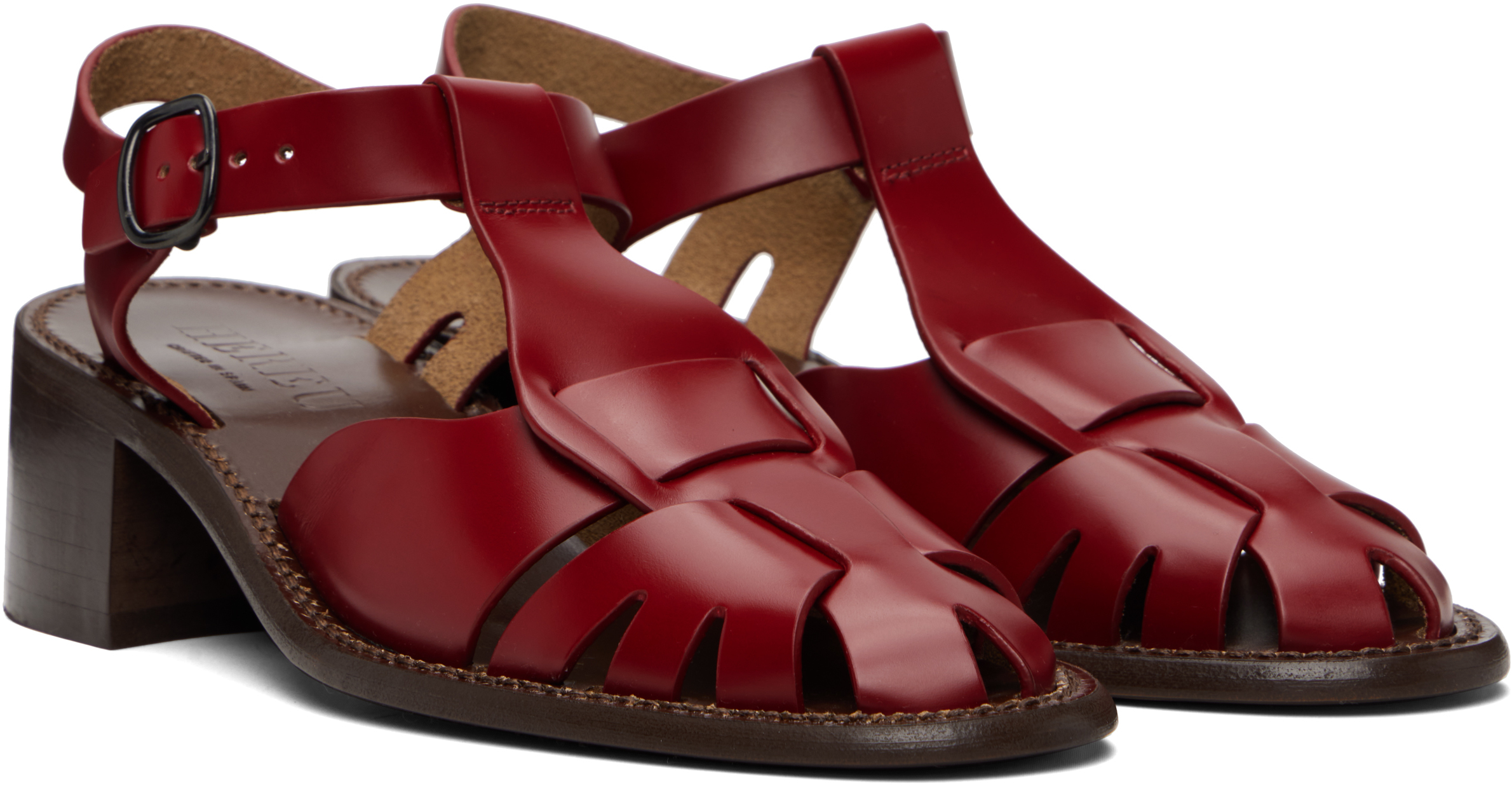 Red Pesca Heeled Sandals