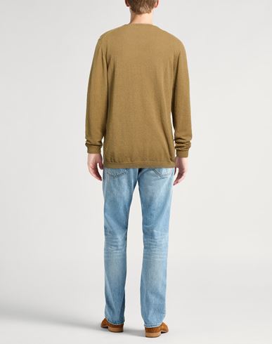 Man Sweater Khaki Size 44 Cotton, Nylon, Elastane