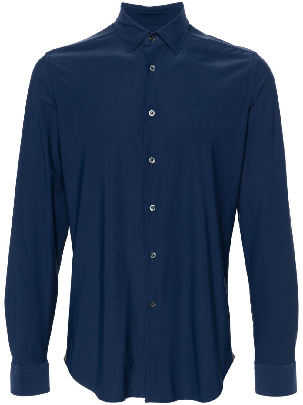 Classic-collar buttoned shirt - Blue