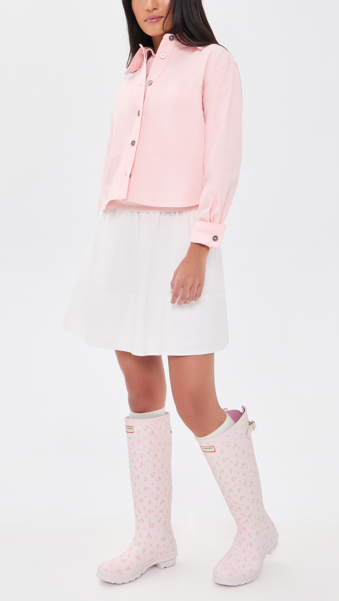 Hunter x LoveShackFancy Original Tall Back Adjustable Boots Light Pink 681