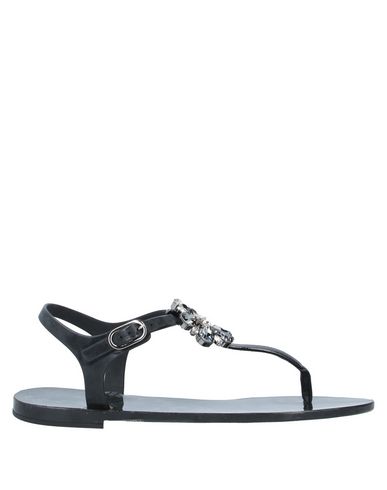 Woman Toe strap sandals Black