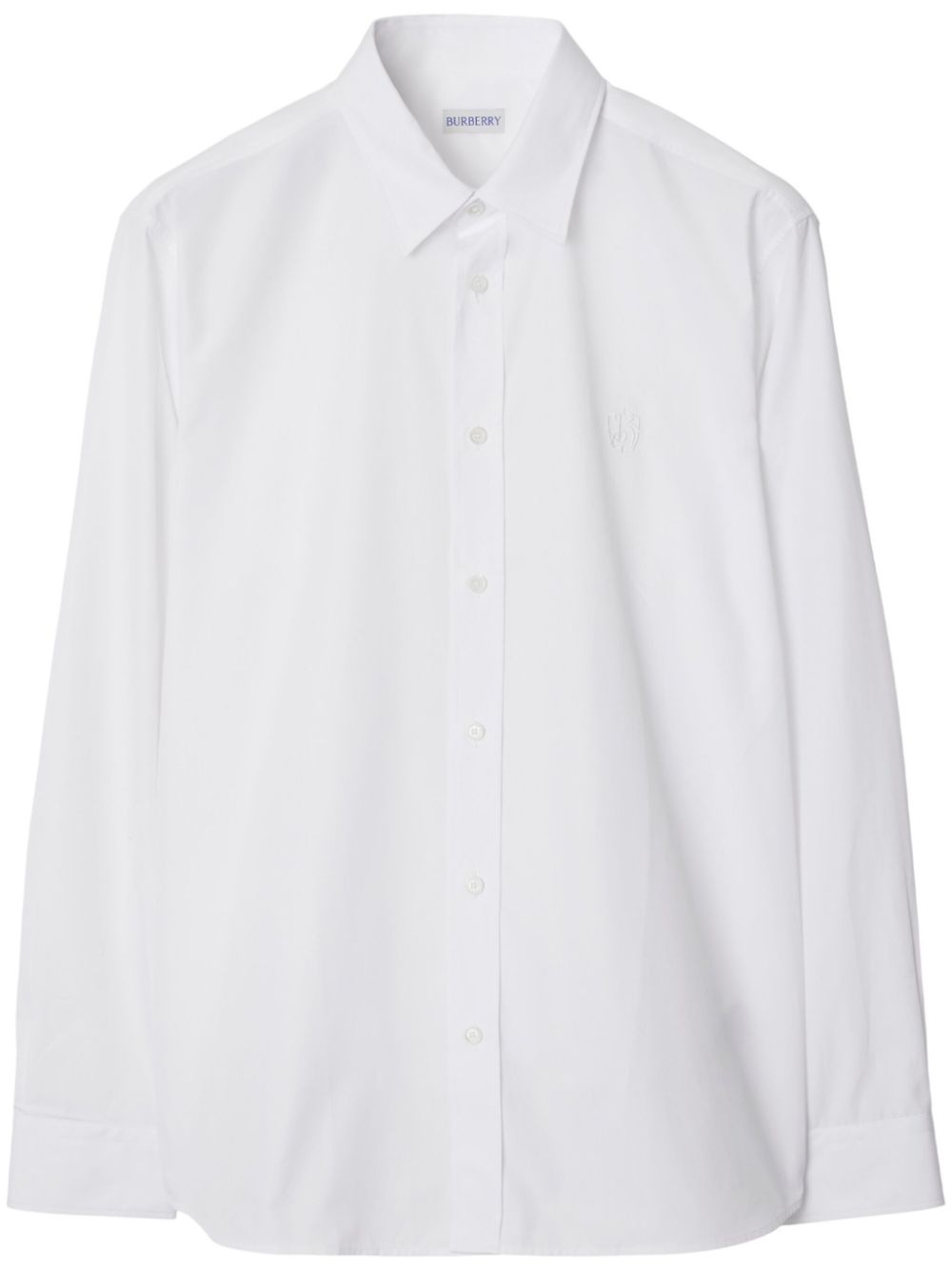 Embroidered cotton shirt - White