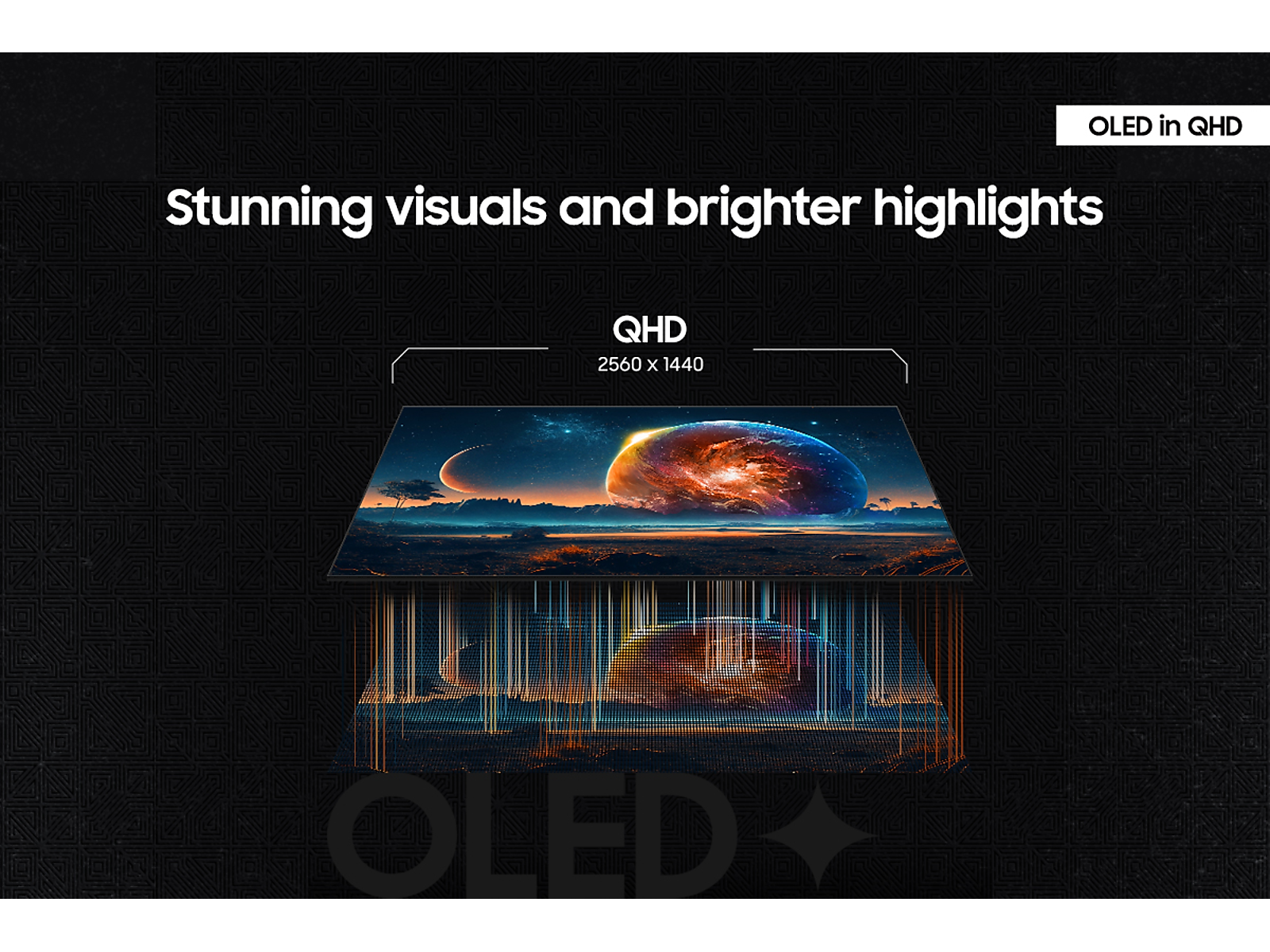 27" Odyssey OLED G6 (G61SD) QHD 240Hz 0.03ms FreeSync™ Premium Pro Gaming Monitor with Sleek Metal Design(LS27DG61DSNXZA)