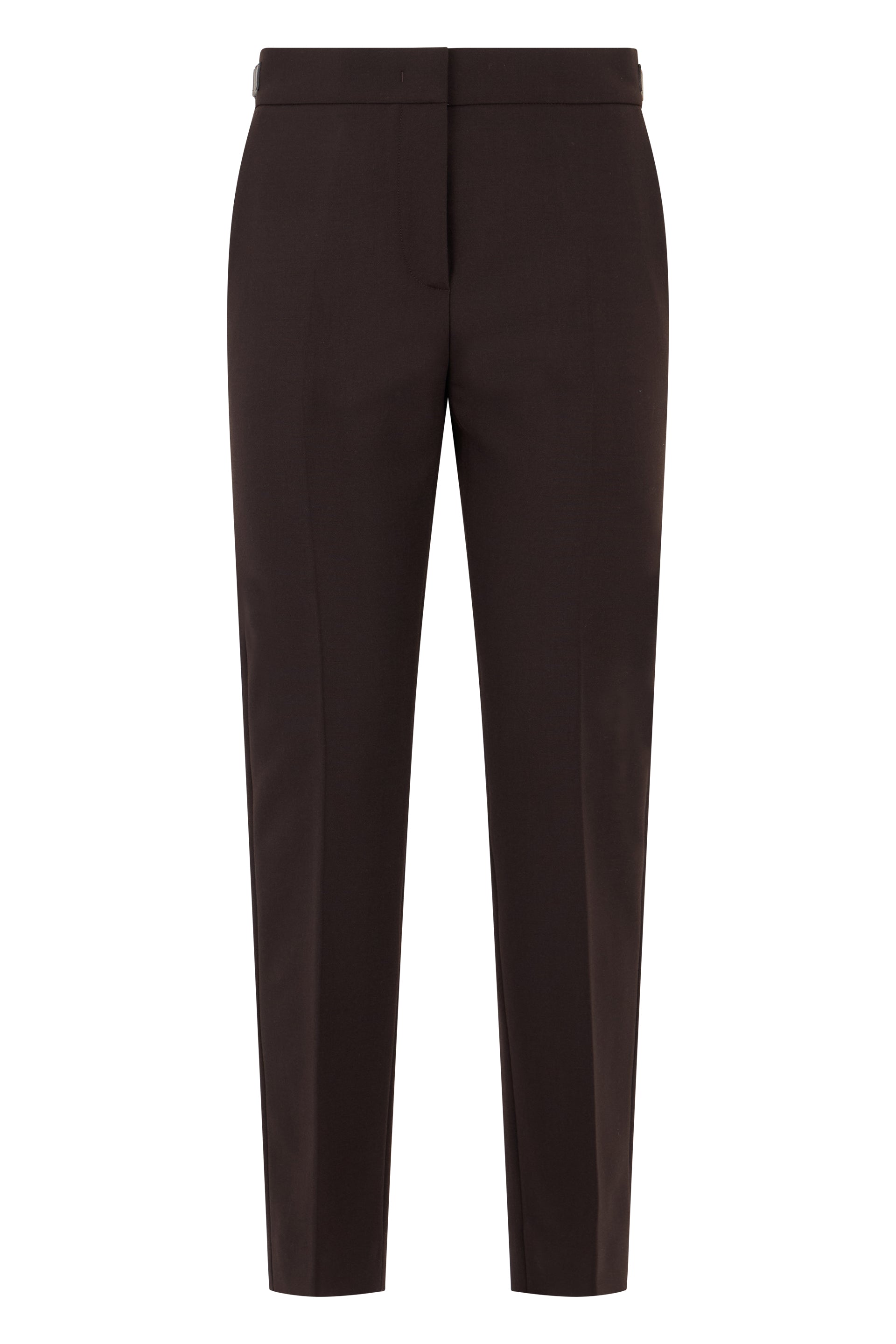 Slim-Fit Wool Trousers with Pleats and Belt