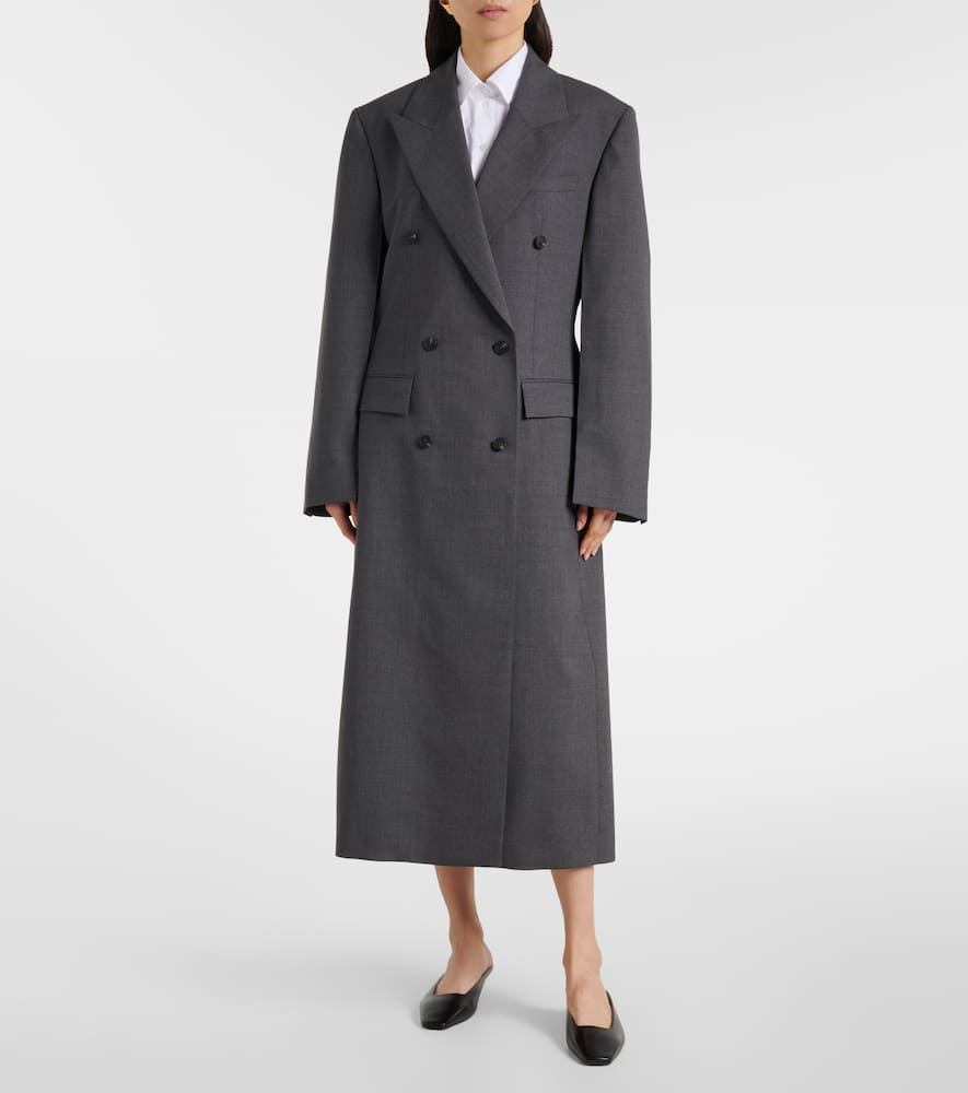 Róhe Double-breasted virgin wool coat