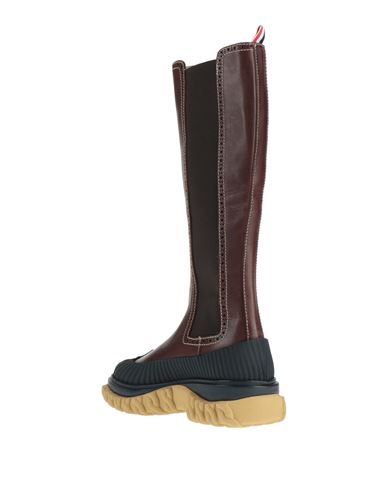 Woman Boot Dark brown Size 7.5 Calfskin, Rubber