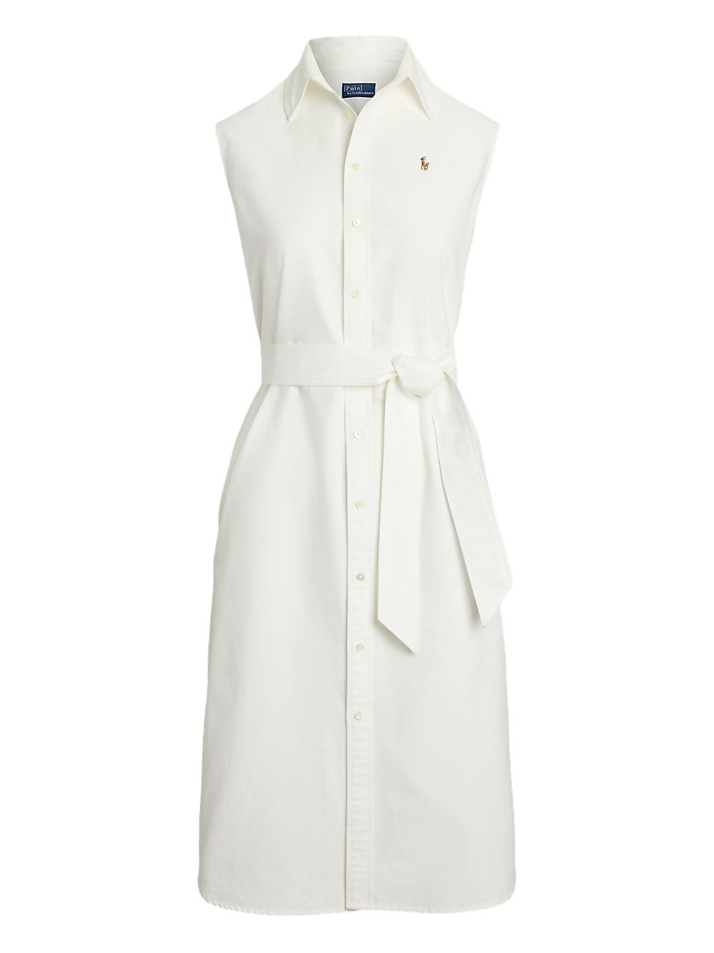 Cotton sleeveless dress - White