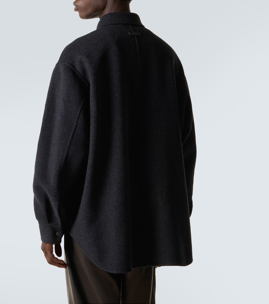 Wool and cashmere overshirt