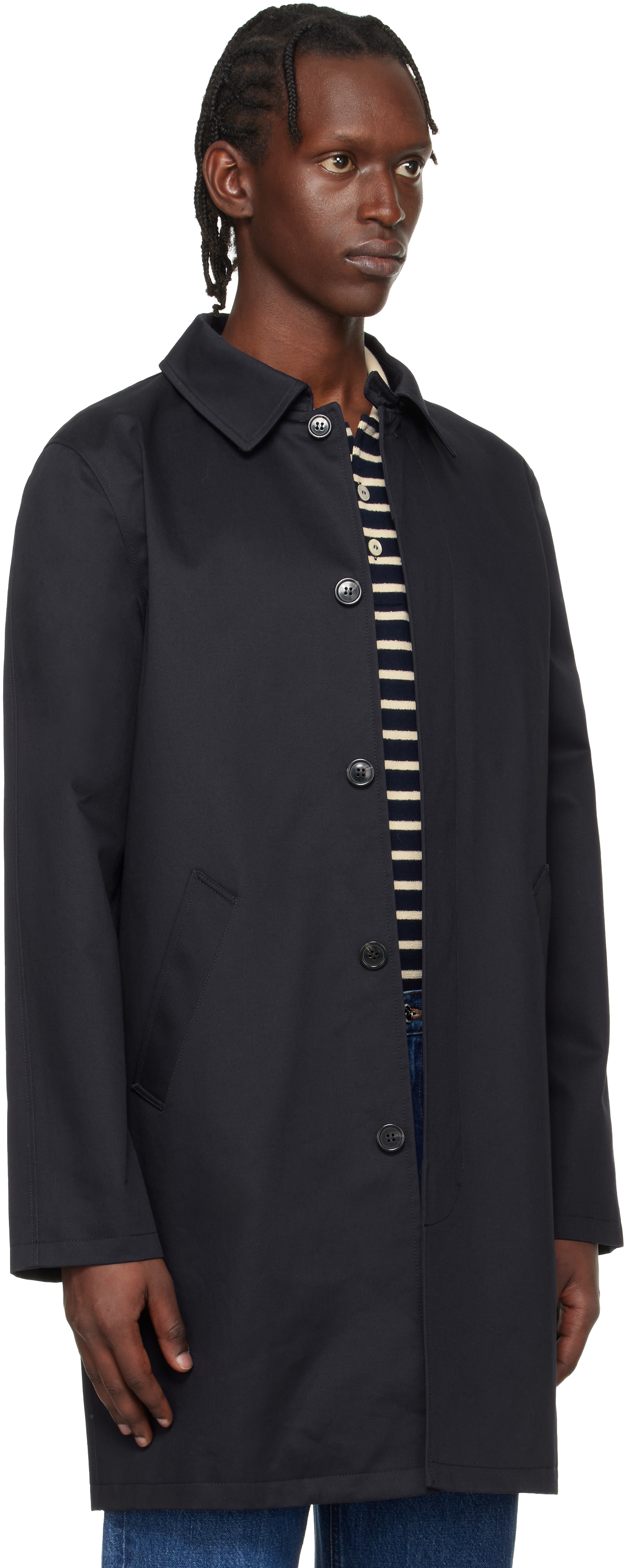 Navy Urban Mac Coat