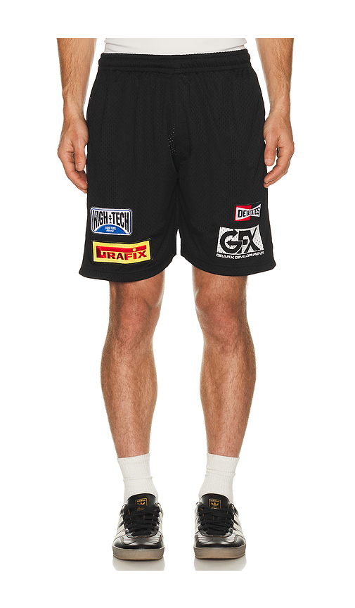 Deva States Garage Mesh Shorts in Black. M. Also in S, L, XL/1X, XXL/2X