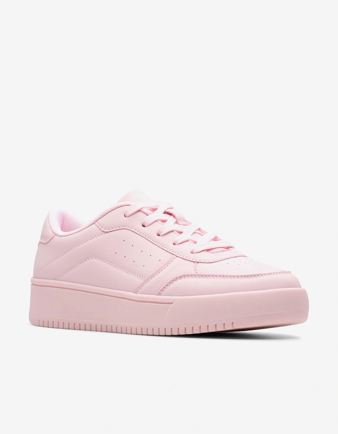 Girl's Clarks Girls Barley Step Trainers in Pink Wide Fit