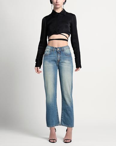 Woman Jeans Blue Size M Cotton