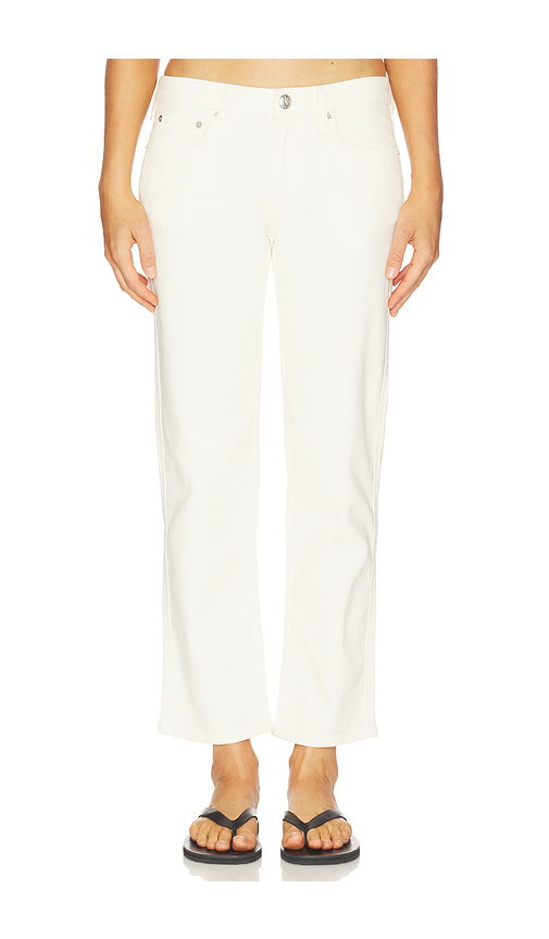 Rag & Bone Harlow Low Rise Ankle Straight Jeans in Cream. - 34 also , 25, 26, 27, 29, 30, 31