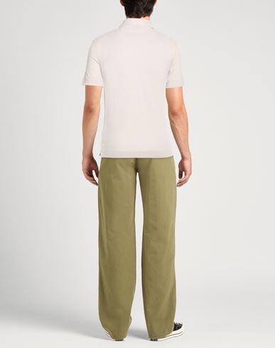 Man Polo shirt Light grey Size 38 Linen, Elastane