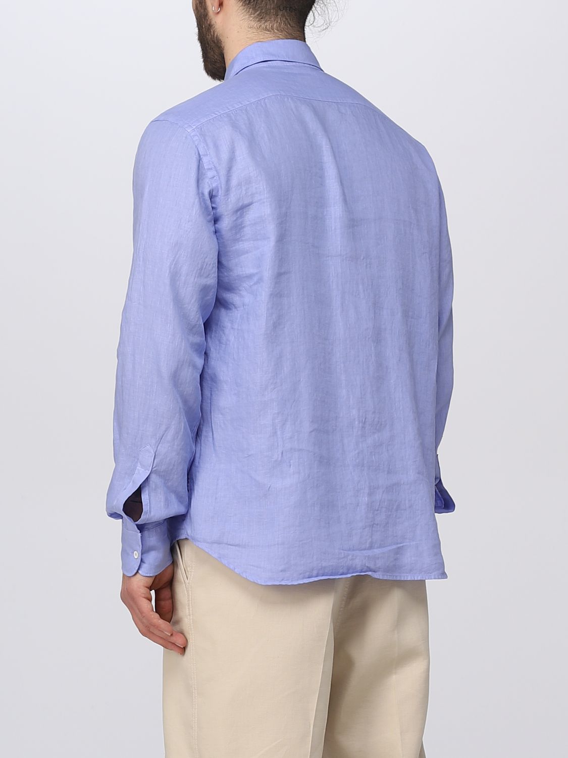 Shirt Men color Gnawed Blue