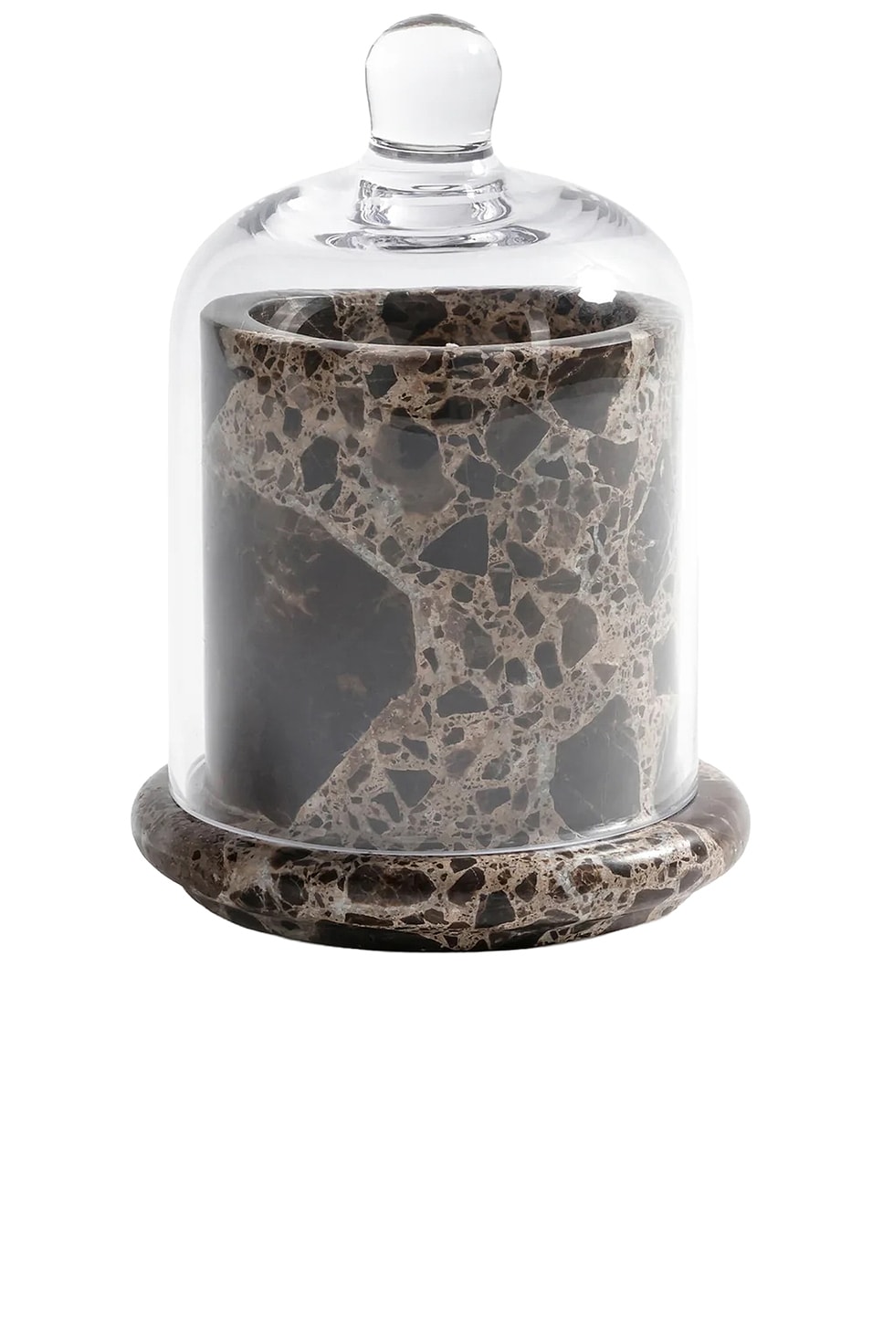 The Favorites Marbella Scented Candle Jar With Cloche in Brown