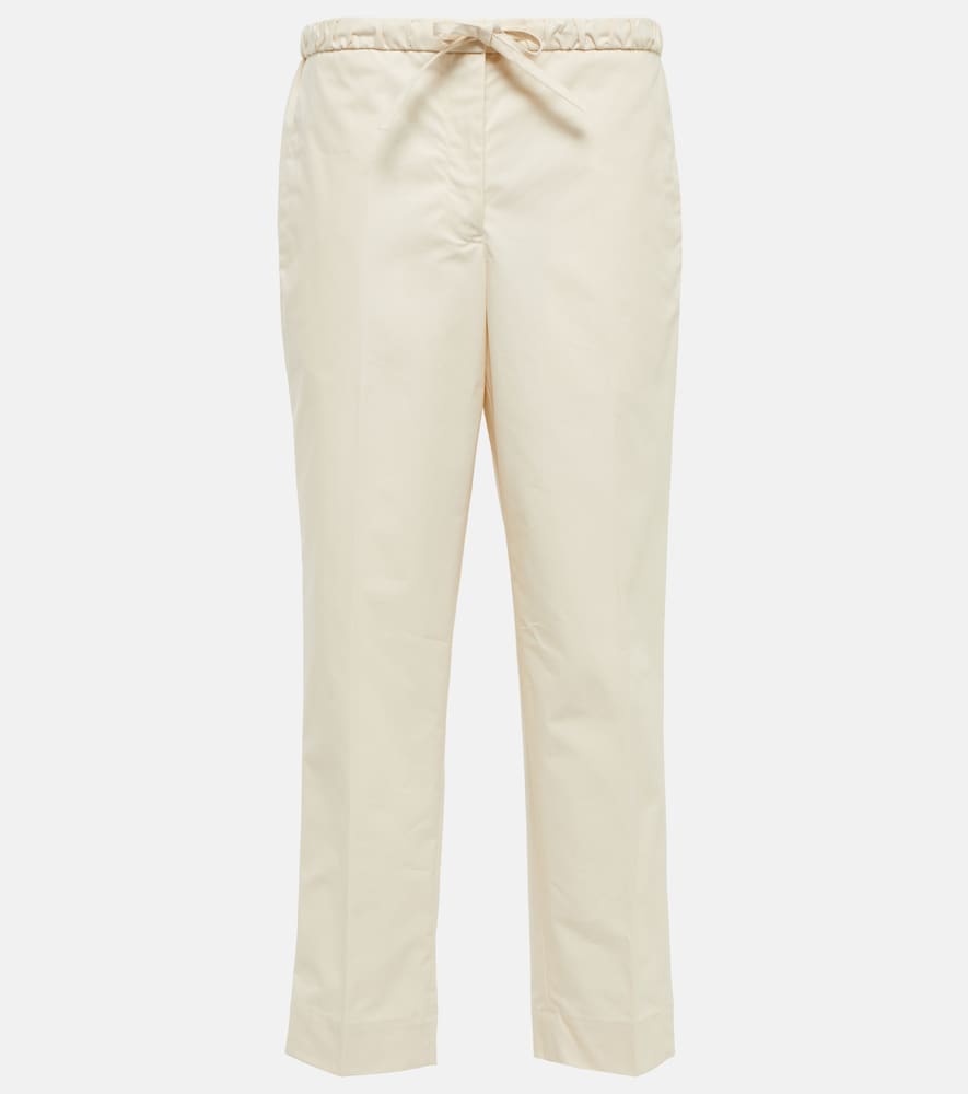 High-rise cotton pants