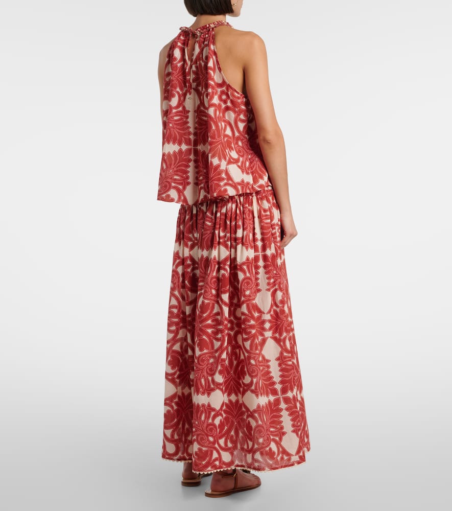 Carla printed cotton maxi skirt