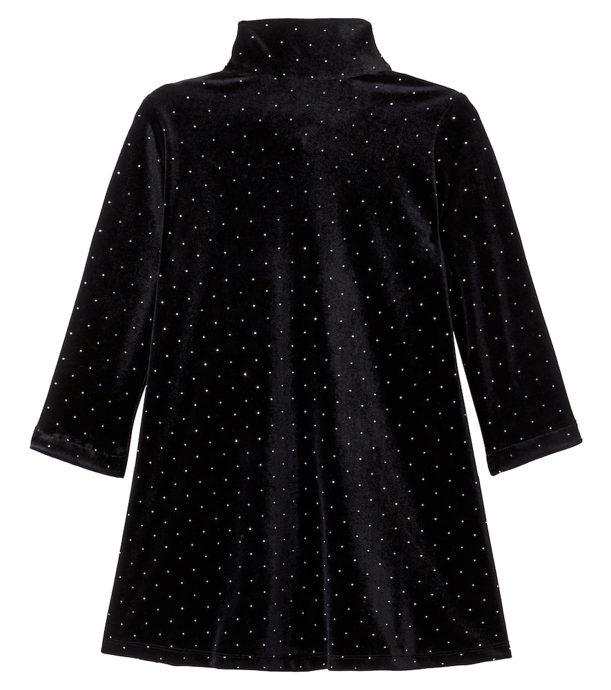 Tie-neck studded dress