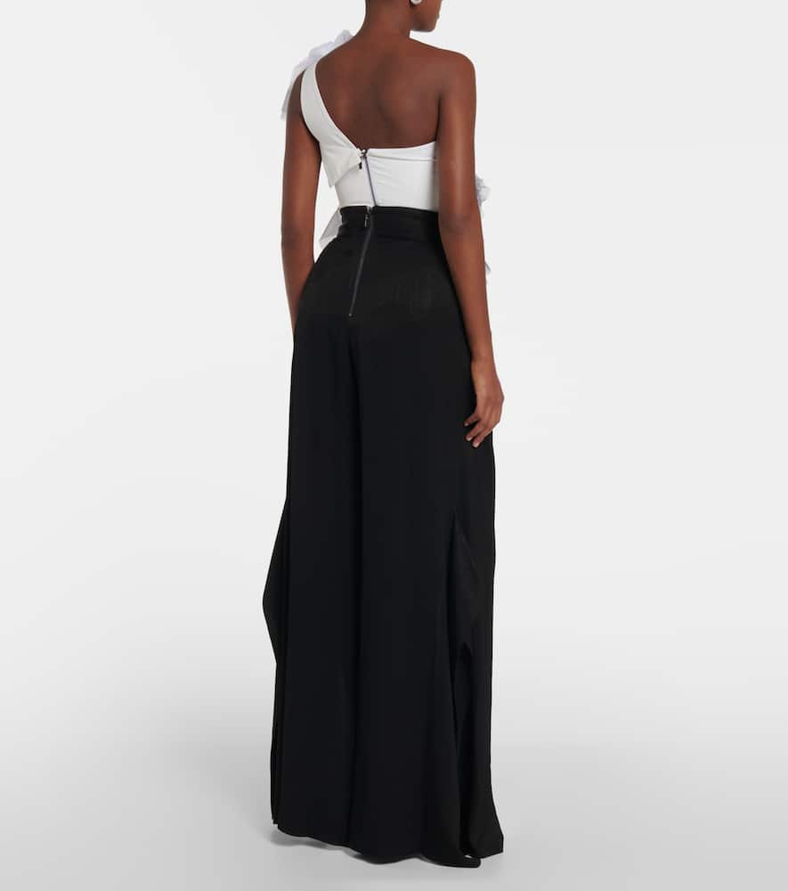 High-rise wide-leg pants