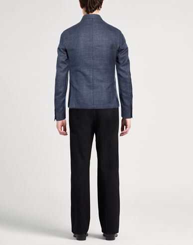 Man Blazer Navy Size 36 Virgin Wool, Silk, Linen