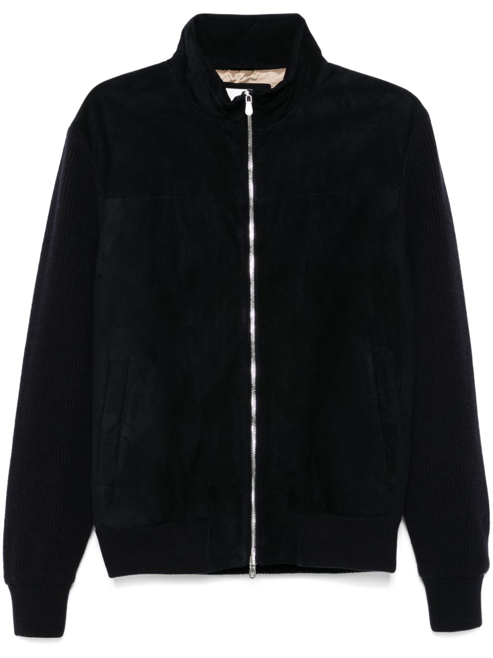 Suede bomber jacket - Blue