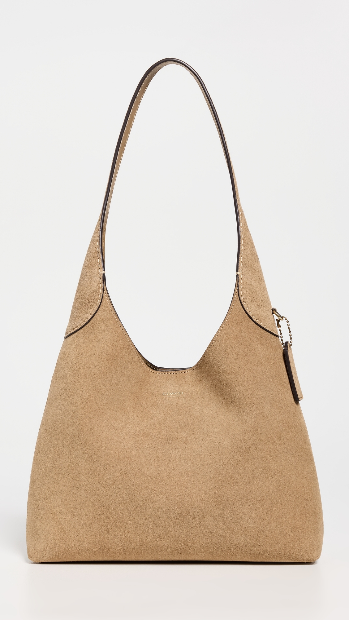 Suede Brooklyn Shoulder Bag 28 B4/Sand One Size