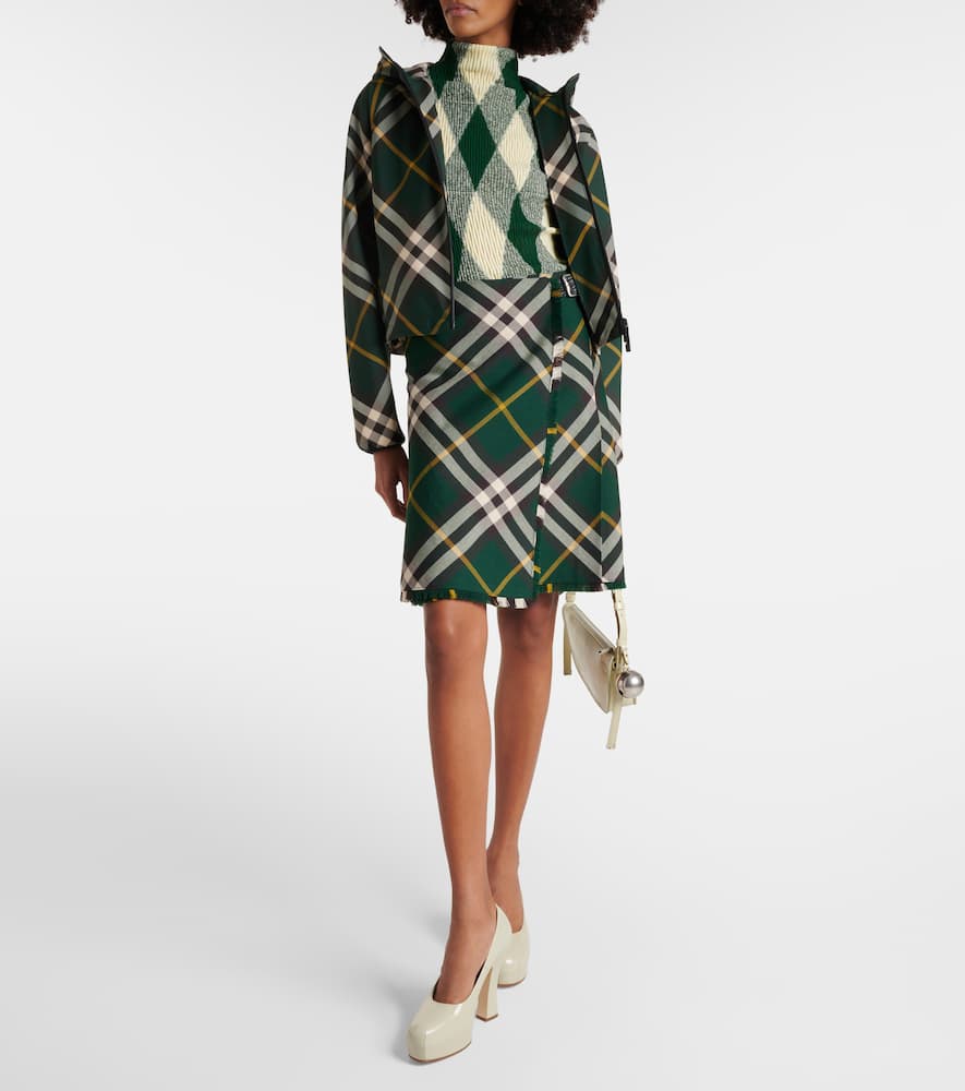 Argyle cotton and silk sweater