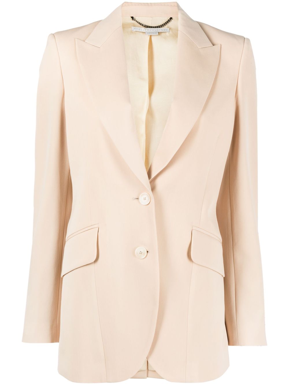 Single-breasted wool blazer - Purple