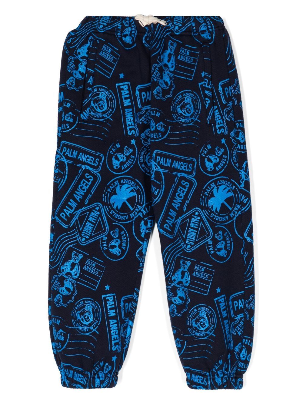 Graphic-print track pants - Blue
