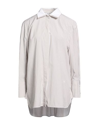 Woman Shirt Beige Size 6 Cotton, Elastane