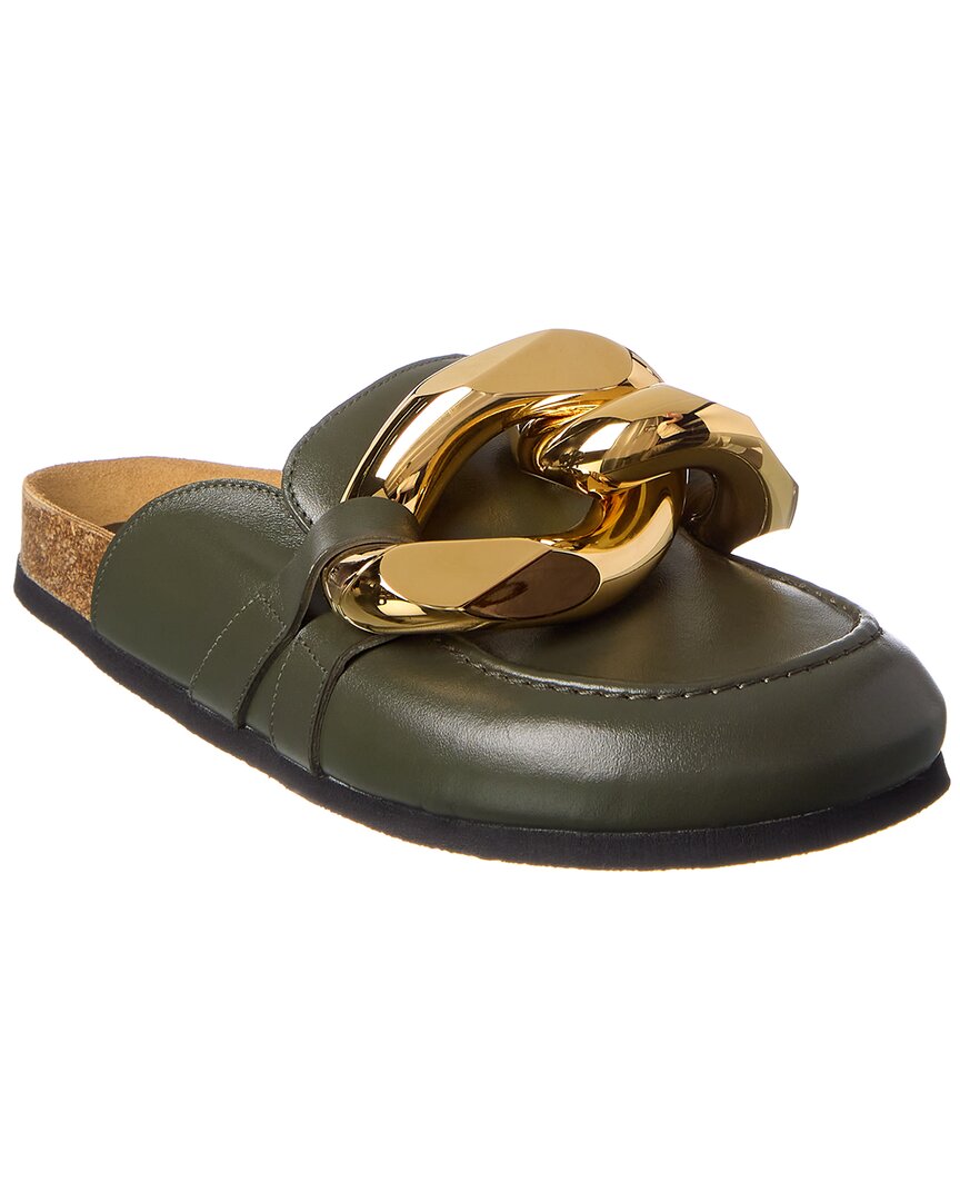 Chain Leather Mule