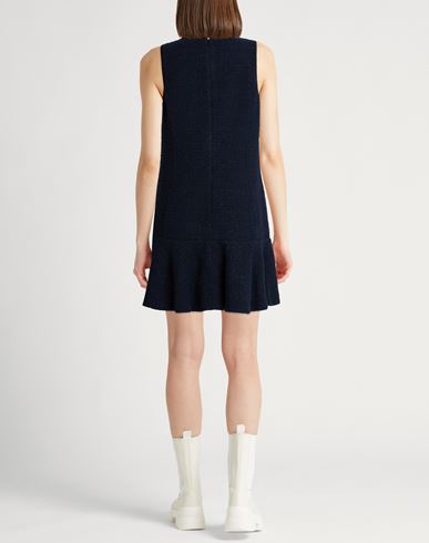 Woman Mini dress Navy Size 6 Polyester, Cotton, Acrylic, Metal fiber, Wool