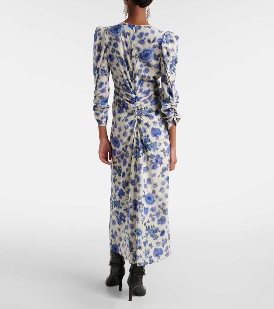 Albini floral silk-blend midi dress