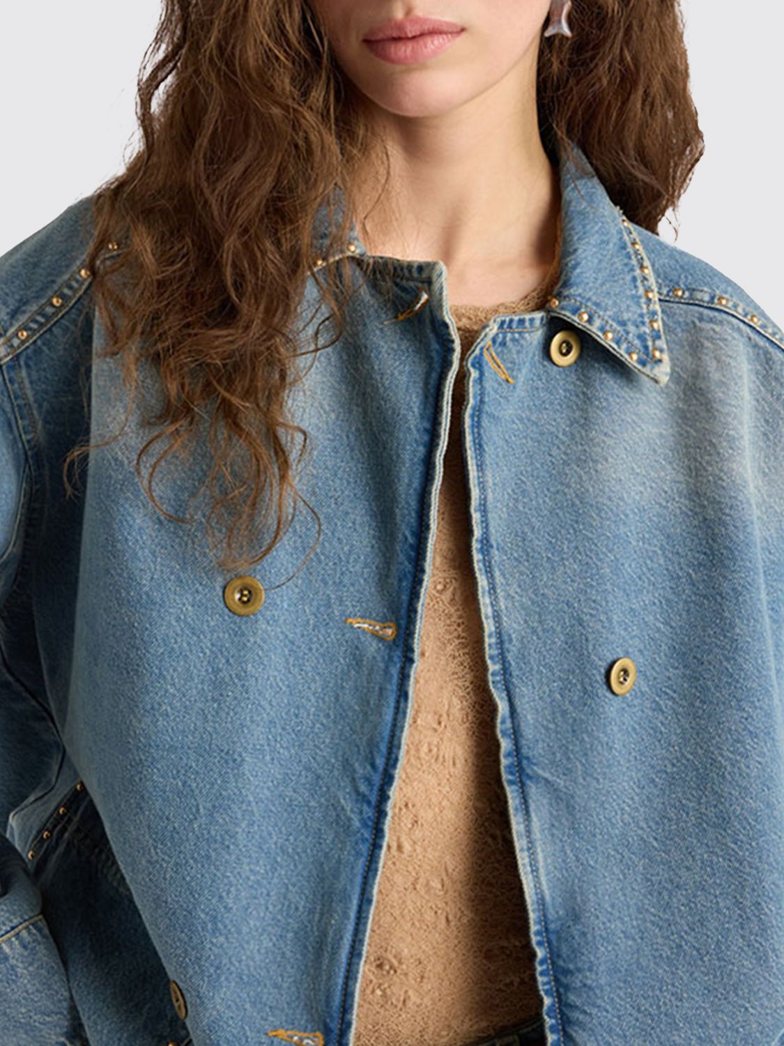 MOMONÌ Jacket Woman color Blue