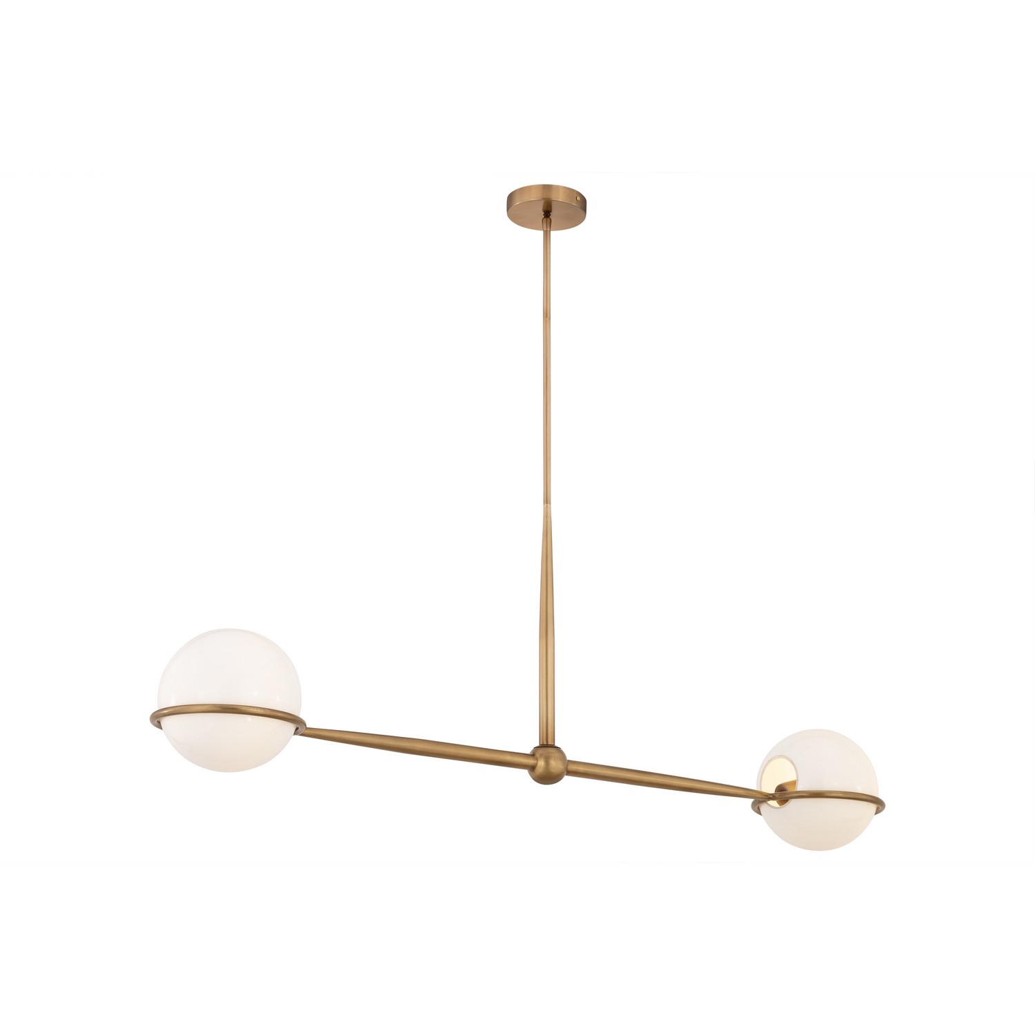 Legacy Brass Linear Chandelier from the Orstyn Collection