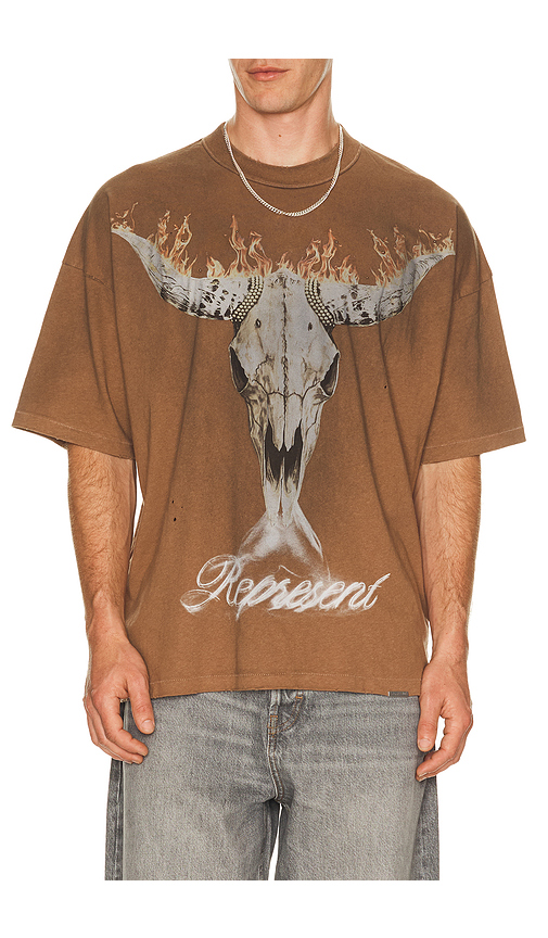 REPRESENT British Cowboys Tee in Dusty Brown - Brown. M also in L, S, XL/1X