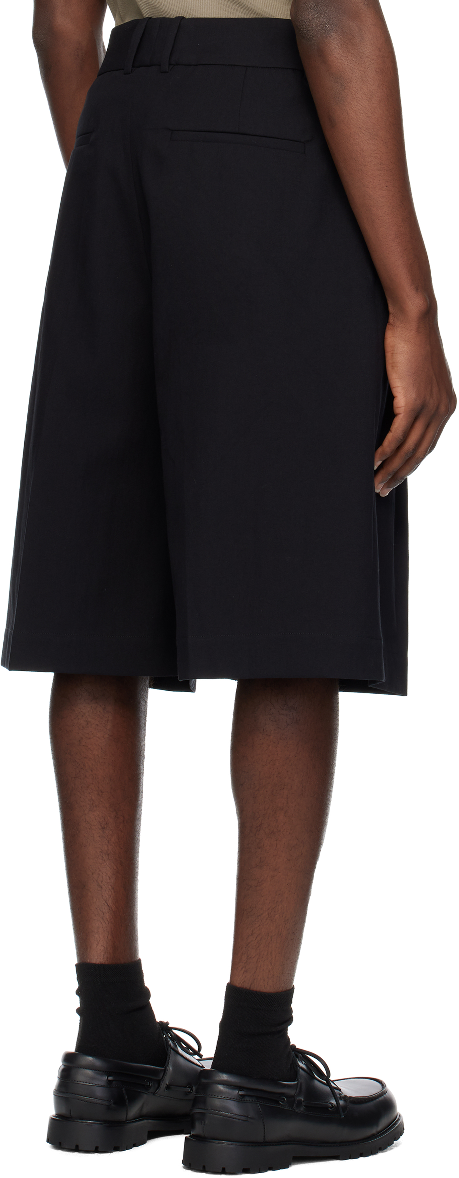 Studio Nicholson Black Fowld Shorts
