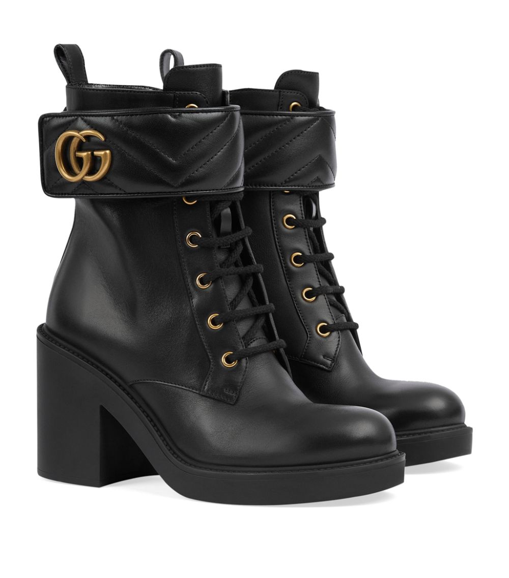 Leather Double G Ankle Boots