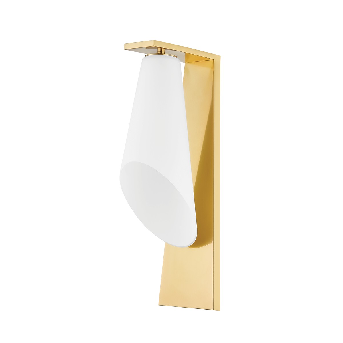 Aged Brass Wall Sconce from the Andros Collection