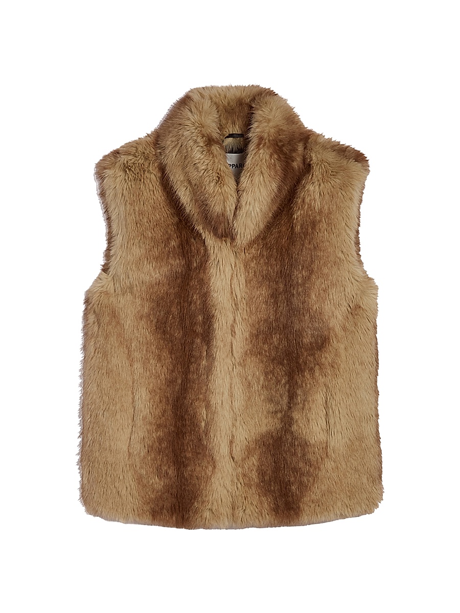 Women's Laila Faux Fur Vest - Blonde Mink