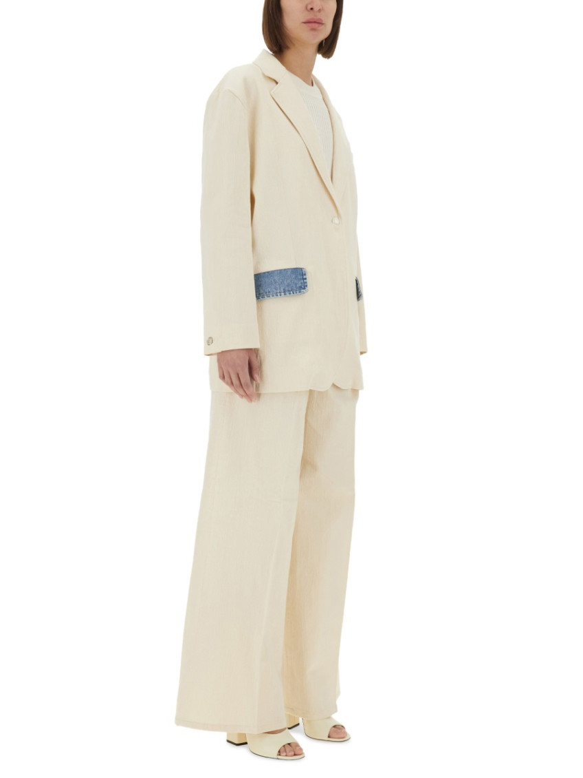 Moschino - urban wide fit pleated trouser