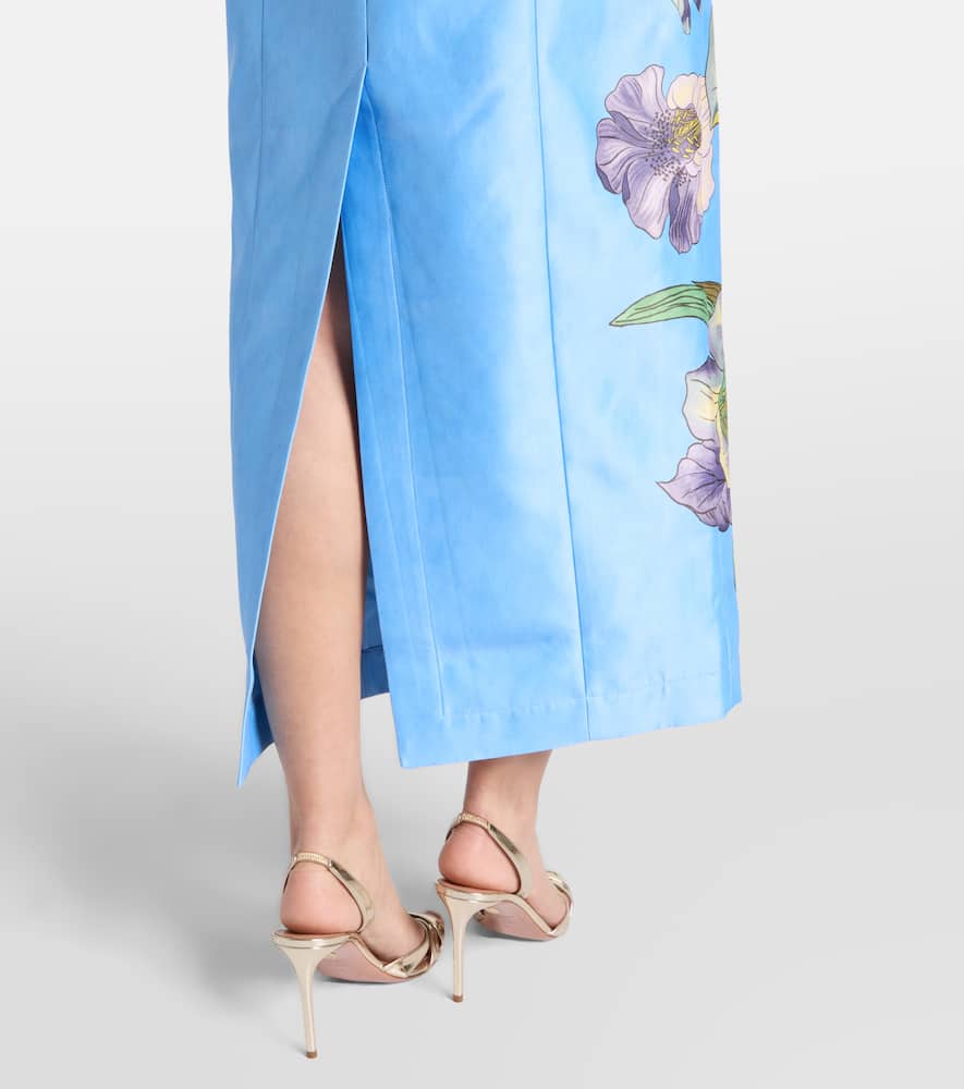 Alémais Donata floral taffeta bustier dress