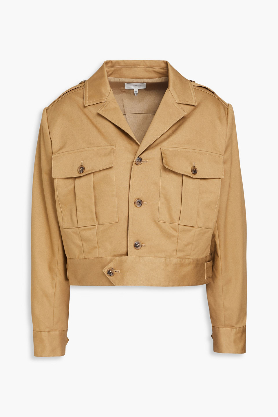 Pleated cotton-blend twill jacket
